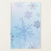 Glitzer Snowflake Snowy Mountain Winter Planer (Vorderseite)