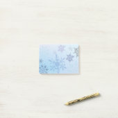Glitzer Snowflake Snowy Mountain Winter Post-it Klebezettel (Auf Schreibtisch)