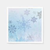Glitzer Snowflake Snowy Mountain Winter Serviette (Vorderseite)