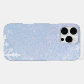Glitzer Snowflake Winter iPhone 16 pro max Gehäuse Hülle (Rückseite (Horizontal))