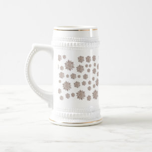 Glitzer Snowflakes Bierglas