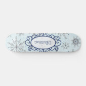 Glitzer Snowflakes Comp Skateboard (Horizontal)