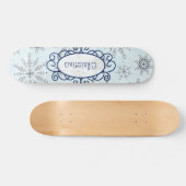 Glitzer Snowflakes Comp Skateboard (Horizontal)
