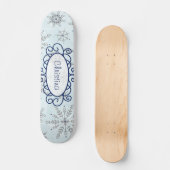 Glitzer Snowflakes Comp Skateboard (Vorderseite)
