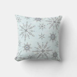 Glitzer Snowflakes Couchwurfpilz Kissen