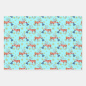 Glitzer Snowflakes Gerda und das Rentier-Muster Geschenkpapier Set (Vorderseite 3)