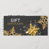 Glitzer Snowflakes Gold Geschenkboxen Black Gift C (Vorne/Hinten)