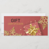 Glitzer Snowflakes Gold Geschenkboxen Red Giftkart (Vorderseite)