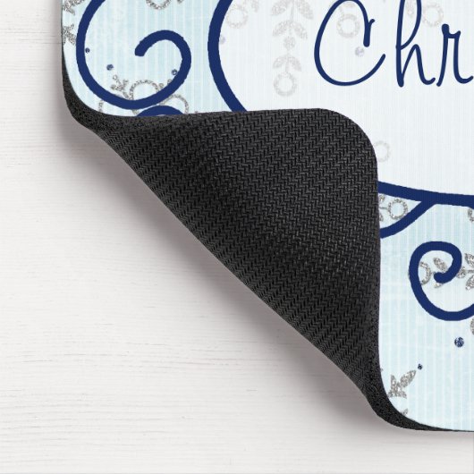 Glitzer Snowflakes Mousepad (Ecke)