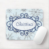 Glitzer Snowflakes Mousepad (Mit Mouse)
