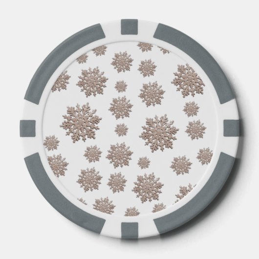 Glitzer Snowflakes Pokerchips (Vorderseite)