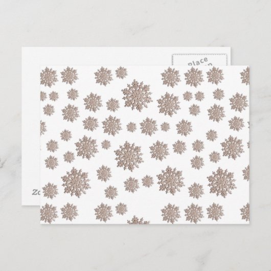 Glitzer Snowflakes Postkarte (Vorne/Hinten)