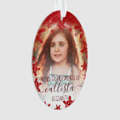 Glitzer Snowflakes Proud Großeltern Foto Name Ornament (Vorderseite)