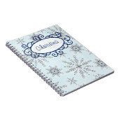 Glitzer Snowflakes SpiralNotebook Notizblock (Rechte Seite)