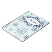 Glitzer Snowflakes SpiralNotebook Notizblock (Linke Seite)
