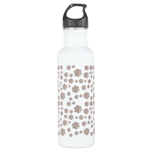 Glitzer Snowflakes Trinkflasche (Vorderseite)