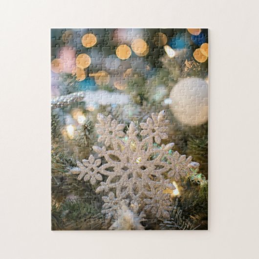 Glitzer Snowflakes Weihnachtsschmuck Puzzle (Vertikal)