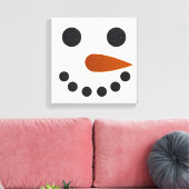 Glitzer Snowman Winter Leinwand Art Weihnachtsgesc (Insitu (Wohnzimmer))