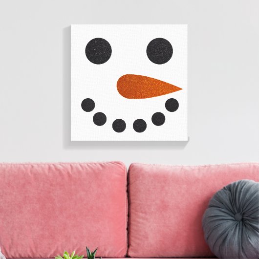 Glitzer Snowman Winter Leinwand Art Weihnachtsgesc (Insitu (Wohnzimmer))