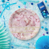 Glitzer Softly Summer Pink Hydrangea Pappteller (Party)