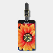Glitzer Sonnenblume Gepäckanhänger (Vorderseite vertikal)