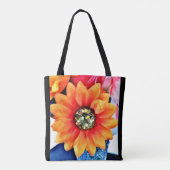 Glitzer Sonnenblume Tasche (Rückseite)