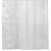 Glitzer Spark Abstrakt Princess Gray Silver Duschvorhang (Vorderseite)
