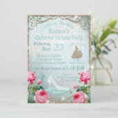 Glitzer Sparkle Cinderella Glass Slipper Geburtsta (Stehend Vorderseite)