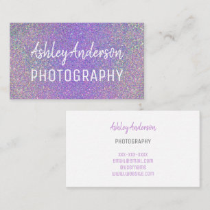 Glitzer Sparkle Feminine Business Card Visitenkarte