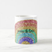 Glitzer Sparkle Gold Rainbow Kaffeetasse (Mittel)