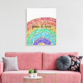 Glitzer Sparkle Gold Rainbow Leinwanddruck (Insitu (Wohnzimmer))