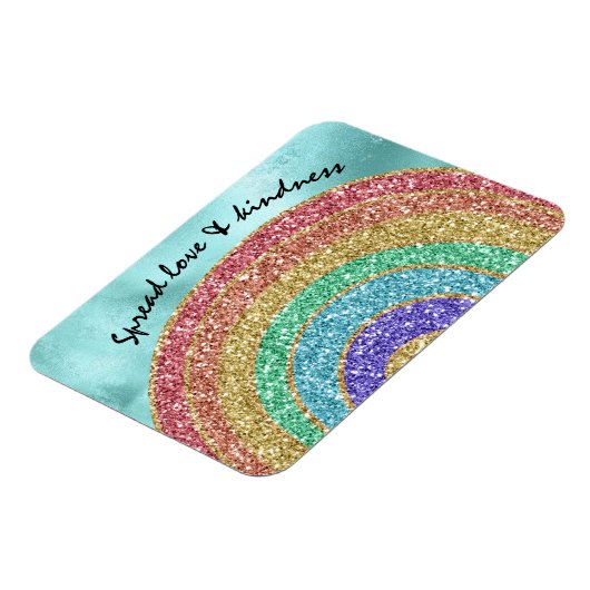 Glitzer Sparkle Gold Rainbow Magnet (Linke Seite)
