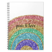 Glitzer Sparkle Gold Rainbow personalisiert Notizblock (Vorderseite)