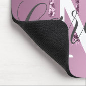 Glitzer Sparkle Rose Blush Girl Rosa Name Mousepad (Ecke)