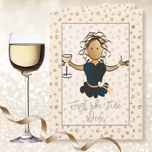 Glitzer Sparkle Shimmer Wein Personalisiert Geburt Karte