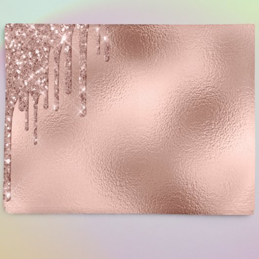 Glitzer Sparkle Tropfen Rose Goldfolie Seidenpapier
