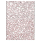 Glitzer Sparkle White Stripes Modernes, Personalis Klemmbrett (Rückseite)