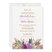 Glitzer Sparkling Amethyst Hochzeit Einladung