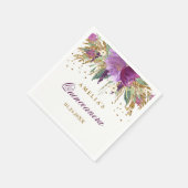 Glitzer Sparkling Amethyst Quinceanera Napkin Serviette (Ecke)