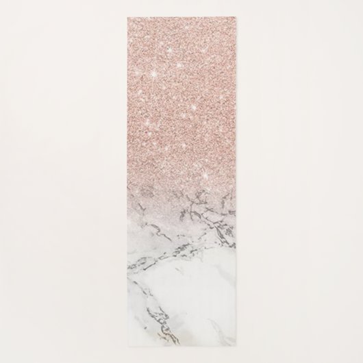 Glitzer Sparkling Silver Marble Glitzer Yoga Mat Yogamatte (Rückseite)