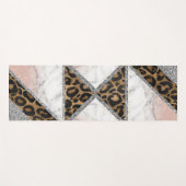 Glitzer Sparkling Silver Marble Glitzer Yoga Mat Yogamatte (Vorderseite (Horizontal))