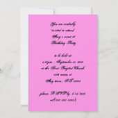 Glitzer Spider Vines Gothic Lolita Sweet 16 Einladung (Rückseite)