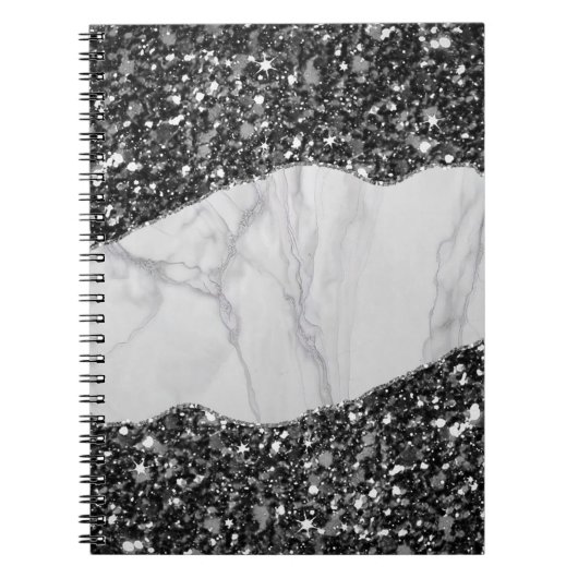 Glitzer Spiral Notebook Notizblock (Vorderseite)