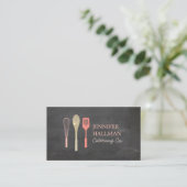 Glitzer Spoon Whisk Spatula-Logo auf der Tafel Visitenkarte (Stehend Vorderseite)