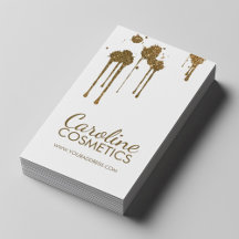 Glitzer Spots Cosmetologe Simple White Card