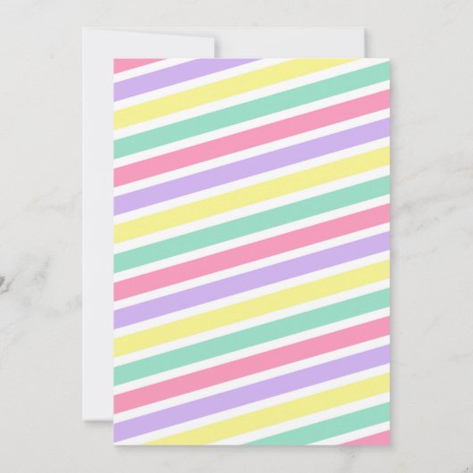 Glitzer Sprinkle Donuts Einladung zum Geburtstag (Rückseite)