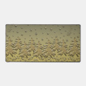 Glitzer Spruce Bäume, Schneeflocken, Sternenhimmel Schreibtischunterlage (Vorderseite)