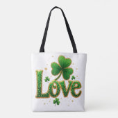 Glitzer St. Patrick's Day Design Tasche (Rückseite)