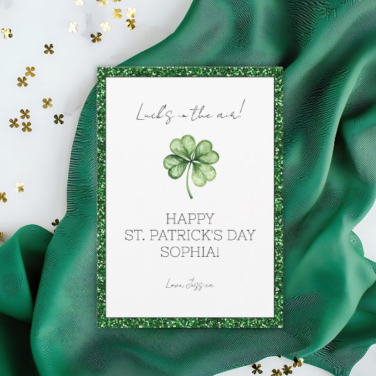 Glitzer St Patricks Day Feiertagskarte