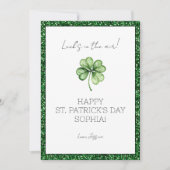 Glitzer St Patricks Day Feiertagskarte (Vorderseite)